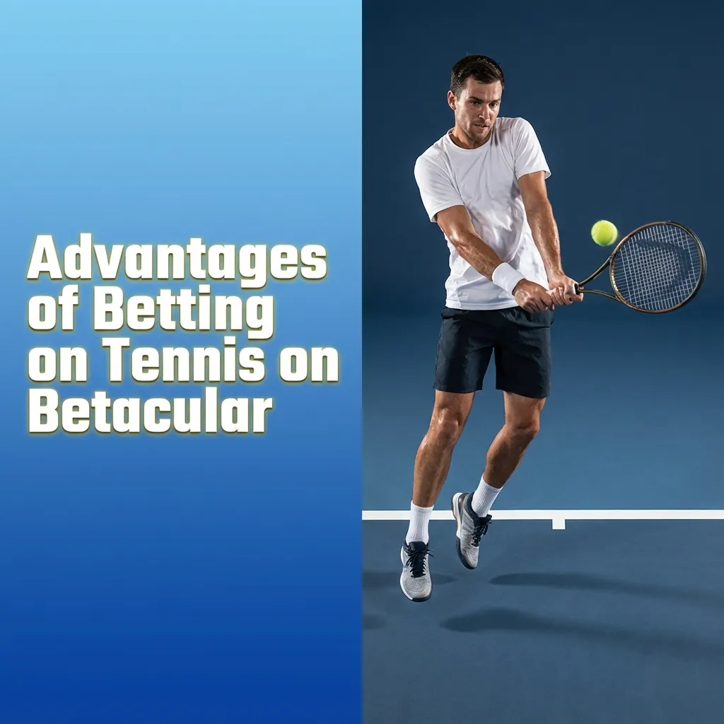 Infographic on Betacular tennis betting benefits: wide coverage, live odds, filters, cash-out, mobile-friendly and Indian payments