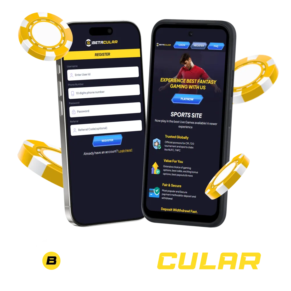 Install the Betacular app on your Android or iOS device and receive your bonus.