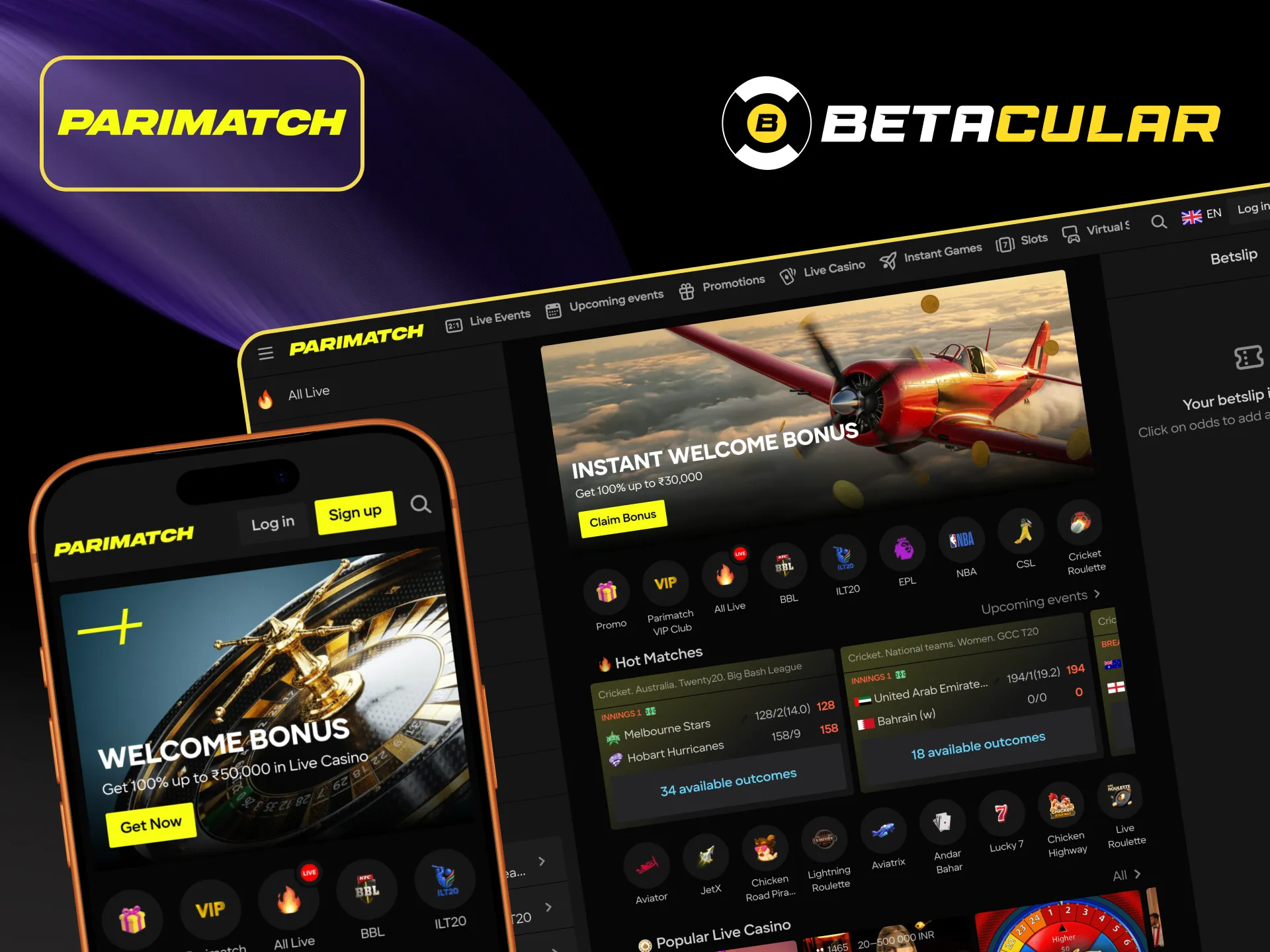 Win safely in India right now by using trusted Betacular alternatives like Parimatch.