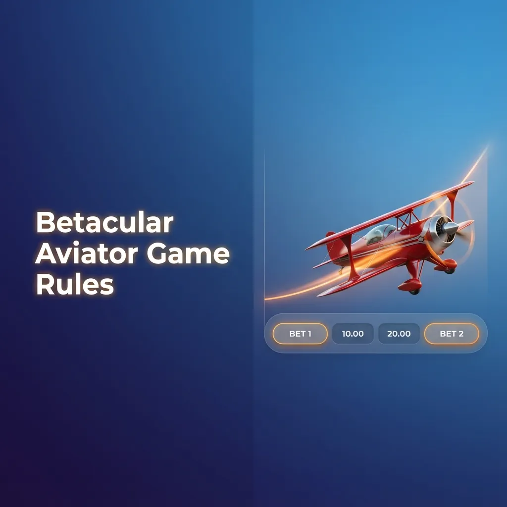 Infographic showing Betacular Aviator rules with red plane, rising multiplier, cash-out timing, dual bets, and 97% RTP info