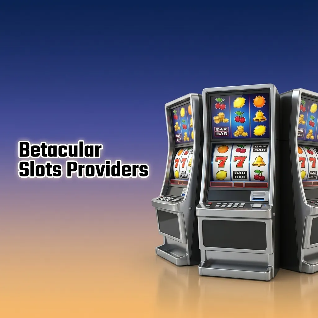 Betacular Slots Providers page showing logos and game counts for 10 major slot studios and 40+ total providers