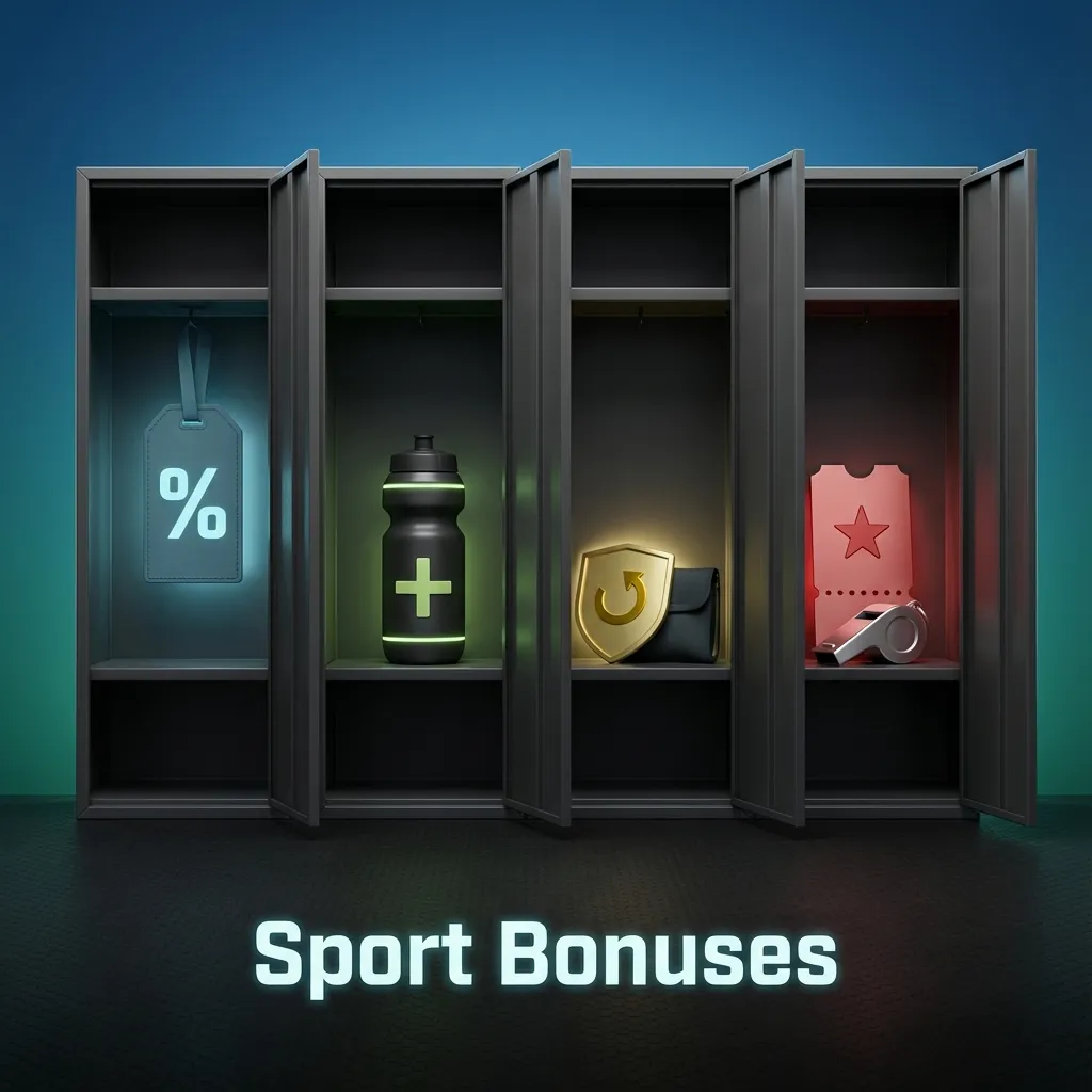 Sport bonuses page showing first deposit offer, weekly reload, free cricket bet, and acca boost terms for Indian bettors
