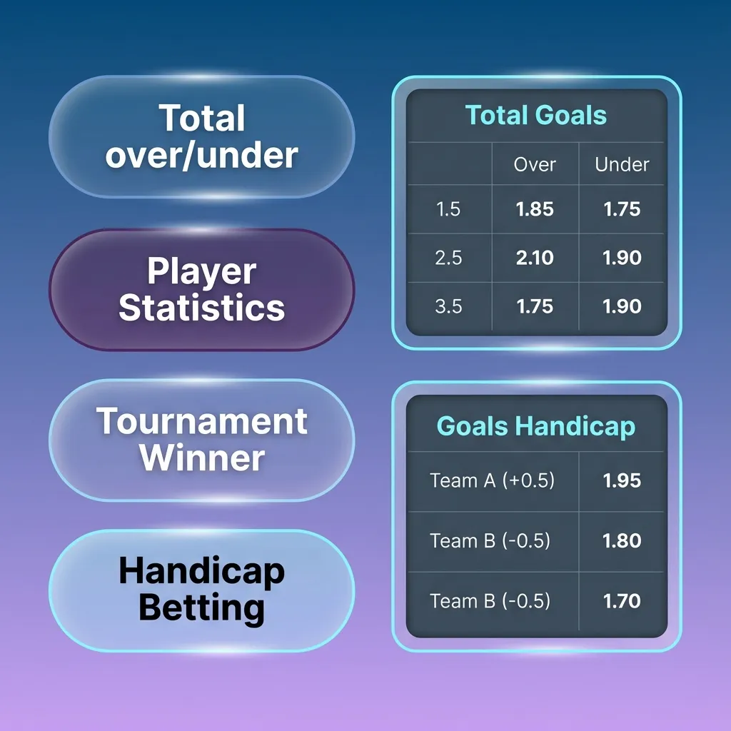 Infographic titled “Types of Bets” explaining Single, Express, and System bet structures for Betacular India bettors.
