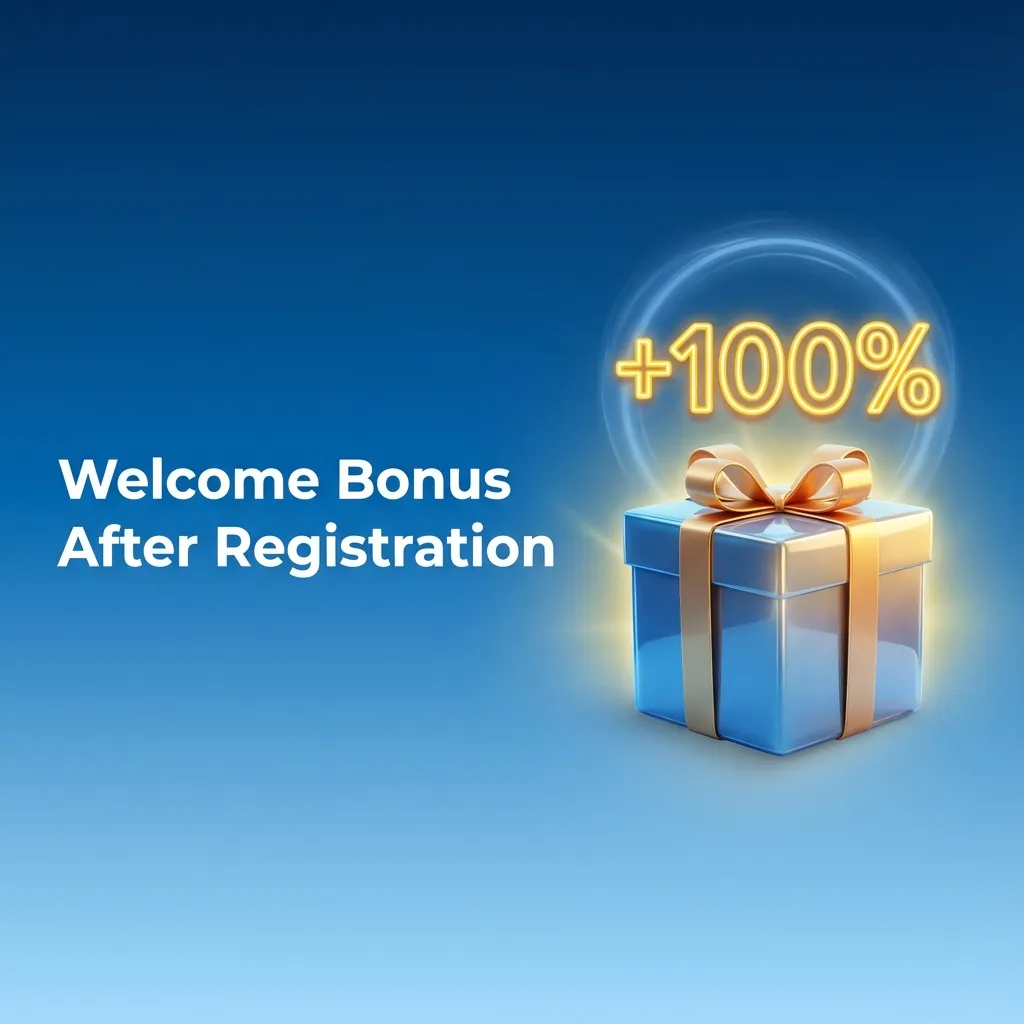 Welcome bonus banner showing 100% match up to 10,000 INR for casino or sports after first deposit