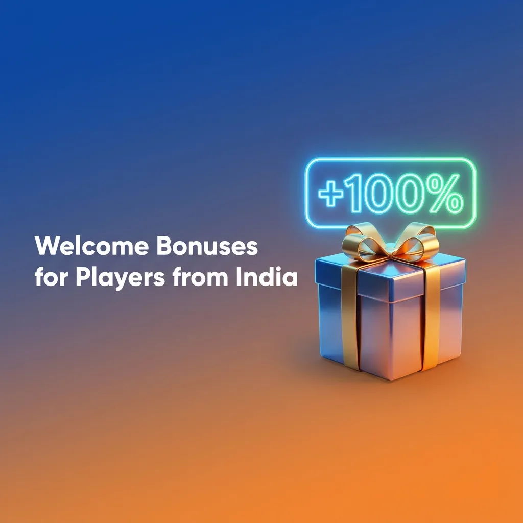 Graphic showing 100% sports and casino welcome bonuses up to 10,000 INR for new Indian players on Betacular