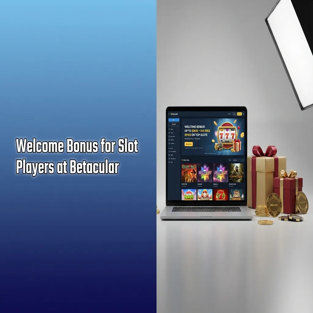 Promotional banner for Betacular 100% welcome slot bonus up to 10,000 INR for new players